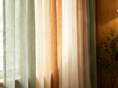 Morandi Two-Tone Linen Floor-Length Sheer Curtains